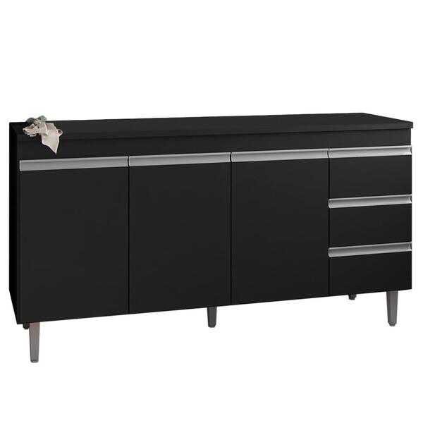 Balcao Com Tampo 150 Cm 3 Portas Andreia Reajl