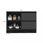 Balcão Com Tampo 1 Porta 3 Gavetas 120cm Etna Poliman