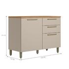 Balcão Com Tampo 1 Porta Argentina Jequitiba Off White