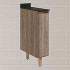 Balcao com Tampo 1P 20cm MDF Kali 16796 Carvalho Toq Carvalho