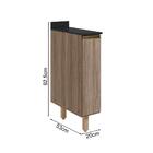 Balcao com Tampo 1P 20cm MDF Kali 16796 Carvalho Toq Carvalho