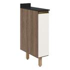 Balcao com Tampo 1P 20cm MDF Kali 16796 Carvalho Toq Off Whit