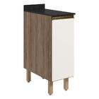 Balcao Com Tampo 1P 30 cm MDF Kali 12217 Carvalho Toq Off Whi