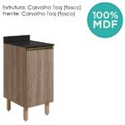 Balcao Com Tampo 1P 40 cm MDF Kali 12218 Carvalho Toq Carvalh