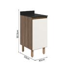 Balcao Com Tampo 1P 40 cm MDF Kali 12218 Carvalho Toq Off Whi