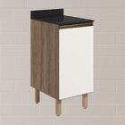 Balcao Com Tampo 1P 40 cm MDF Kali 12218 Carvalho Toq Off Whi