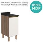 Balcao Com Tampo 1P 40 cm MDF Kali 12218 Carvalho Toq Off Whi