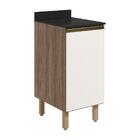 Balcao Com Tampo 1P 40 cm MDF Kali 12218 Carvalho Toq Off Whi