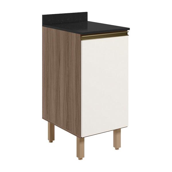 Balcao Com Tampo 1P 40 cm MDF Kali 12218 Carvalho Toq Off Whi