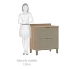 Balcão Com Tampo 2 Gavetões Frente Alumínio Inox Com Vidro Re