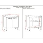 Balcão Com Tampo 2 Portas 800 Ametista Kits Paraná