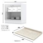 Balcao Com Tampo 2 Portas 80 Cm Americana Henn