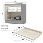 Balcao Com Tampo 2 Portas 80 Cm Americana Henn