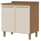 Balcao Com Tampo 2 Portas 80 Cm Requinte Henn