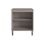 Balcão Com Tampo 2 Portas Cozinha Diamante New Fumê/branco