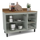 Balcão Com Tampo 2 Portas E 3 Gavetas Rubi Yescasa Verde Oliva