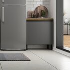 Balcão Com Tampo 2 Portas Valencia Indekes Castani/cinza