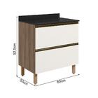 Balcao Com Tampo 2g 80cm Mdf Kali 16412 Nicioli