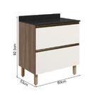 Balcao Com Tampo 2g 80cm Mdf Kali 16412 Nicioli