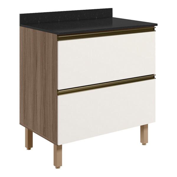 Balcao Com Tampo 2g 80cm Mdf Kali 16412 Nicioli