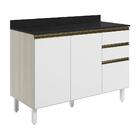 Balcao Com Tampo 2p 3g 120cm Mdf Kali 16417 Nicioli