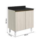 Balcao Com Tampo 2p 60 Cm Mdf Kali 12220 Nicioli