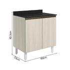 Balcao Com Tampo 2p 60 Cm Mdf Kali 12220 Nicioli