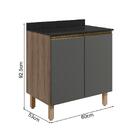 Balcao Com Tampo 2p 60 Cm Mdf Kali 12220 Nicioli