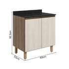 Balcao Com Tampo 2p 60 Cm Mdf Kali 12220 Nicioli