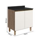 Balcao Com Tampo 2p 70 Cm Mdf Kali 12221 Nicioli