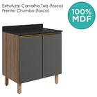 Balcao Com Tampo 2p 80 Cm Mdf Kali 12223 Nicioli