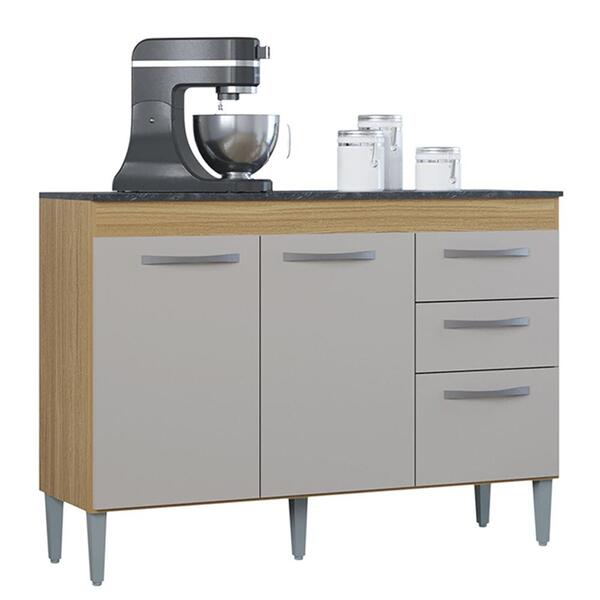 Balcao Com Tampo 3 Portas 120 Cm 271 Poqq