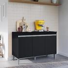 Balcao Com Tampo 3 Portas 120 Cm Manu Reajl Moveis