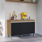 Balcao Com Tampo 3 Portas 120 Cm Manu Reajl Moveis