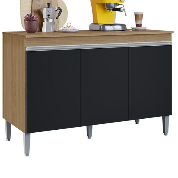 Balcao Com Tampo 3 Portas 120 Cm Manu Reajl Moveis