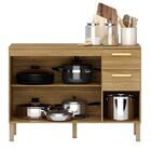 Balcão Com Tampo 3 Portas E 2 Gavetas Kiev Freijó