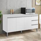 Balcao Com Tampo 3 Pt 3 G 160 Cm Andreia Reajl Moveis