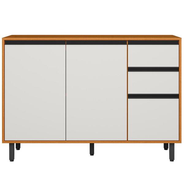 Balcão Com Tampo 3p 2g 120 Cm 12640 Raven Pln