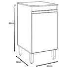 Balcao Com Tampo 45 Cm 1 Porta 2300 Plla