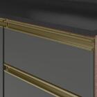 Balcao Com Tampo 4G 40 cm MDF Kali 16410 Carvalho Toq Chumbo