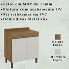 Balcao Com Tampo 70 Cm 2 Portas 2250 Nature Preto Fosco Plla