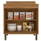 Balcao Com Tampo 70 Cm 2 Portas 2250 Nature Preto Fosco Plla