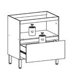 Balcao Com Tampo 80cm 1pt Basculante 1gav 3021art Ktp