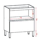 Balcao Com Tampo 80cm 1pt Basculante 1gav 3021art Ktp