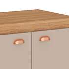 Balcão Com Tampo 80cm 2 Portas Marti  Yescasa Mel