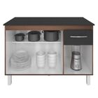 Balcão Com Tampo Anita 120 Cm Savana Preto Moblis