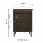 Balcão Com Tampo Bella 2 Portas 0,60 Terraro - Moveis Arapong