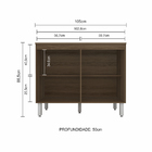 Balcão Com Tampo Bella 2 Portas Terraro/ Naturally - Moveis A