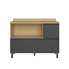 Balcão Com Tampo Cairo Casamia Louro Freijo/grafite