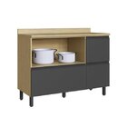 Balcão Com Tampo Cairo Casamia Louro Freijo/grafite